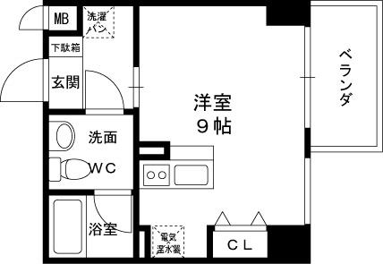 ラナップスクエア南森町ＮＥＸＴ　ＳＴＡＧＥ-1R(112274570)の間取り図