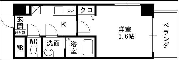 ベクス福島-1K(85734762)の間取り図