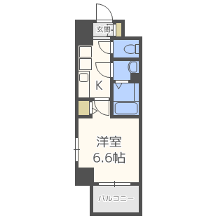 ベクス福島-1K(104999255)の間取り図