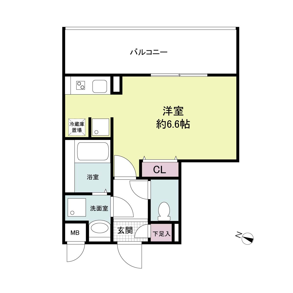 ベクス福島-1R(111130219)の間取り図