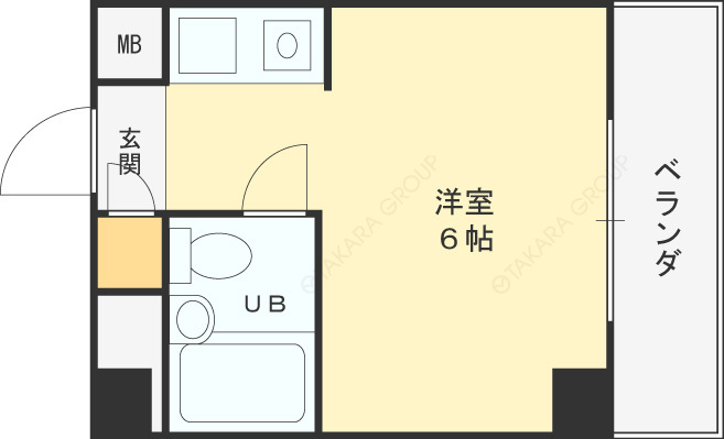 エグゼコート天六-1R(93814957)の間取り図