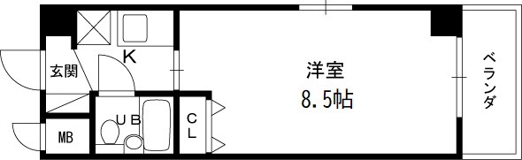 ファーストリバー-1R(110898922)の間取り図