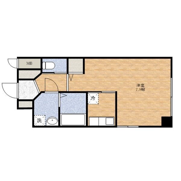 ファーストリバー-1K(111231131)の間取り図