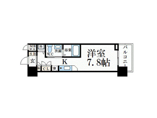 エスリード御堂筋梅田-1R(85171295)の間取り図