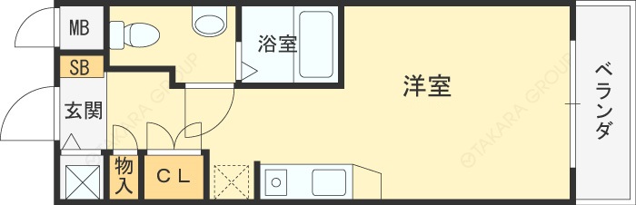 エスリード御堂筋梅田-1R(87300758)の間取り図