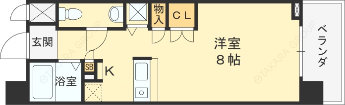 エスリード御堂筋梅田-1R(97991932)の間取り図