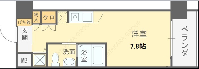 エスリード御堂筋梅田-1K(86092750)の間取り図