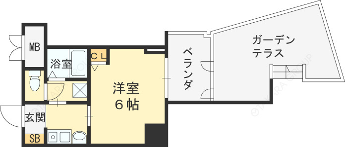 エステムコート梅田・リトリーヴ-1K(112079660)の間取り図