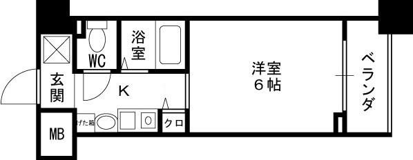 エステムコート梅田・リトリーヴ-1K(112065272)の間取り図