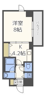 ソルレヴェンテ梅田-1K(102649922)の間取り図