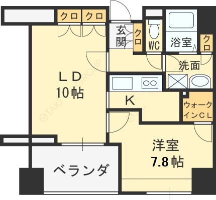 アーデンタワー福島ウエスト-1LDK(105151372)の間取り図