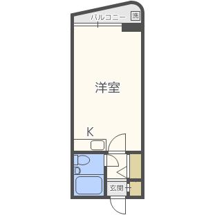 喜六ハイツ-1R(88340882)の間取り図