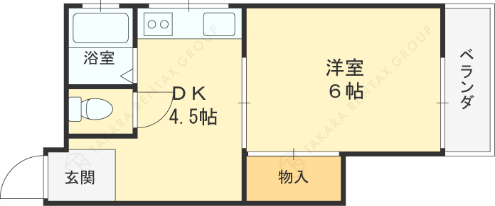 ハイツ南ながら-1DK(87996278)の間取り図