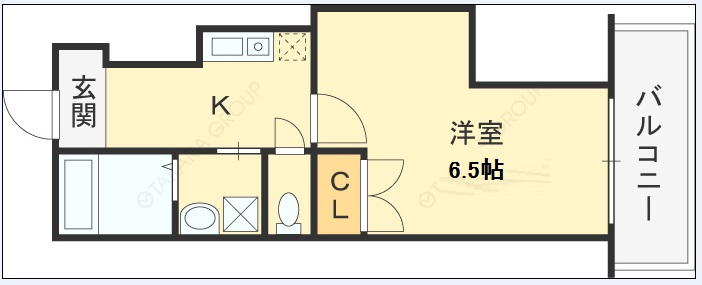 アリバ豊崎-1K(111130056)の間取り図