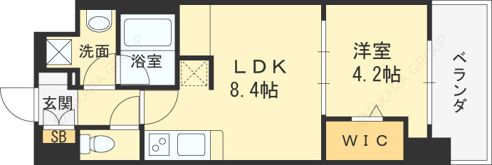 アーバネックス堂島-1LDK(87675059)の間取り図