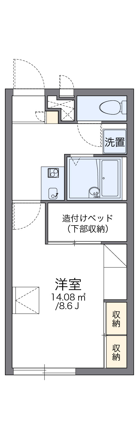 レオパレスグランディオス野田-1K(69859597)の間取り図