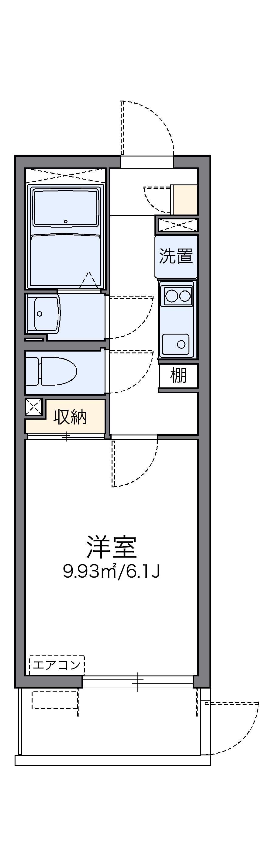 レオネクストアブリール天満-1K(78616216)の間取り図