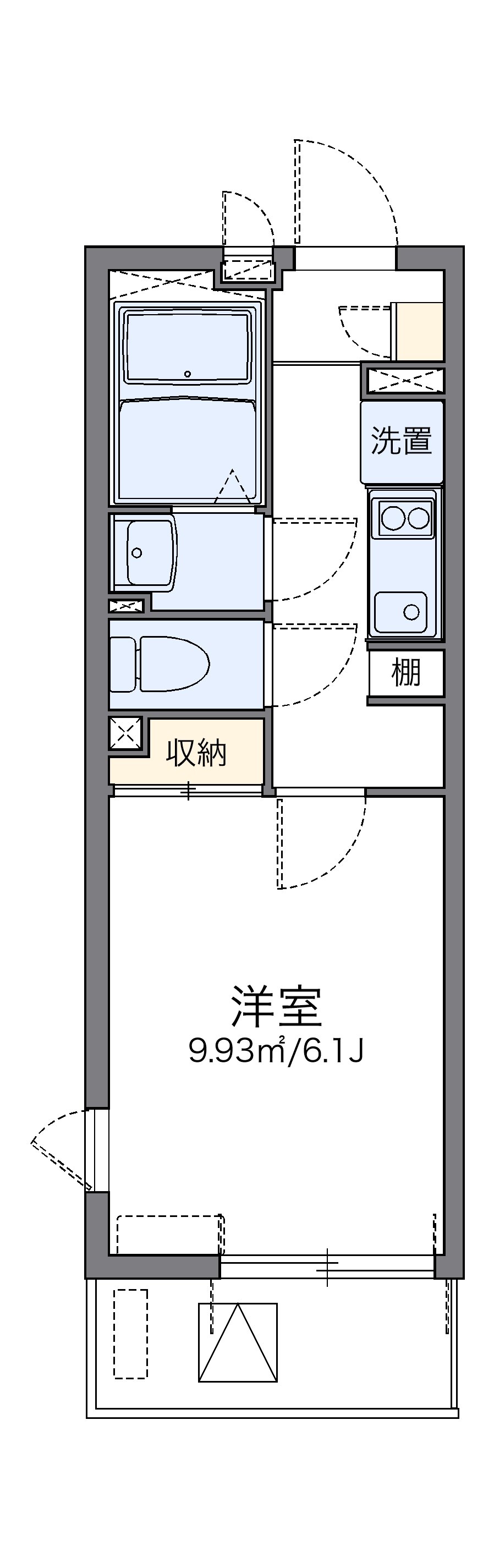レオネクストアブリール天満-1K(69731035)の間取り図
