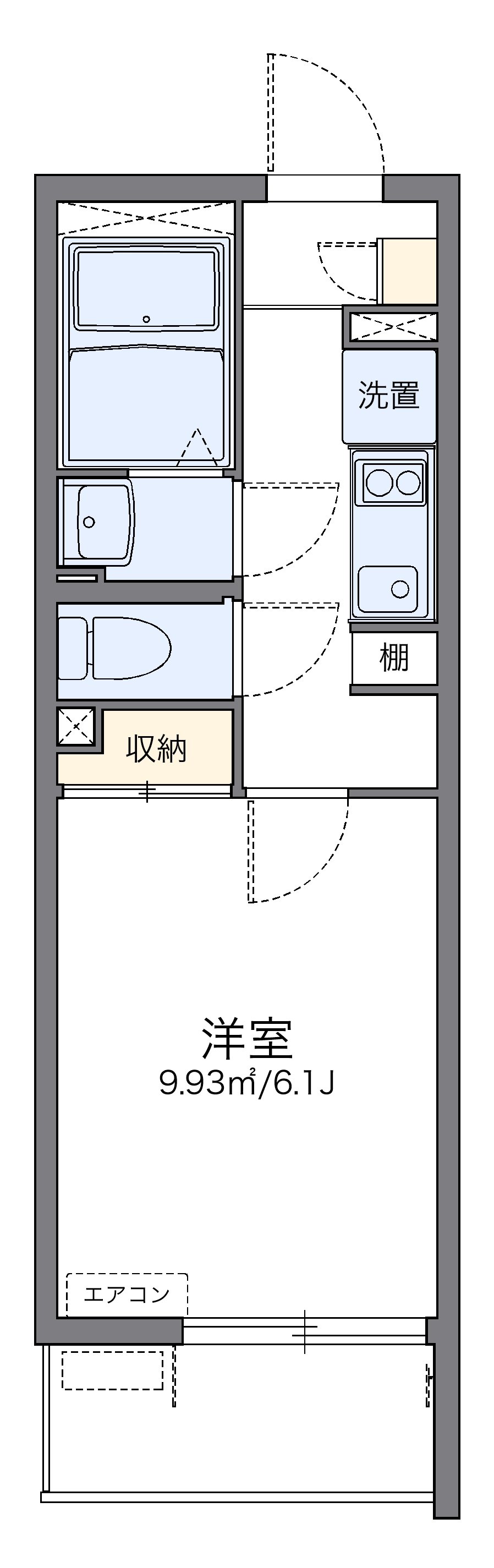 レオネクストアブリール天満-1K(70862980)の間取り図
