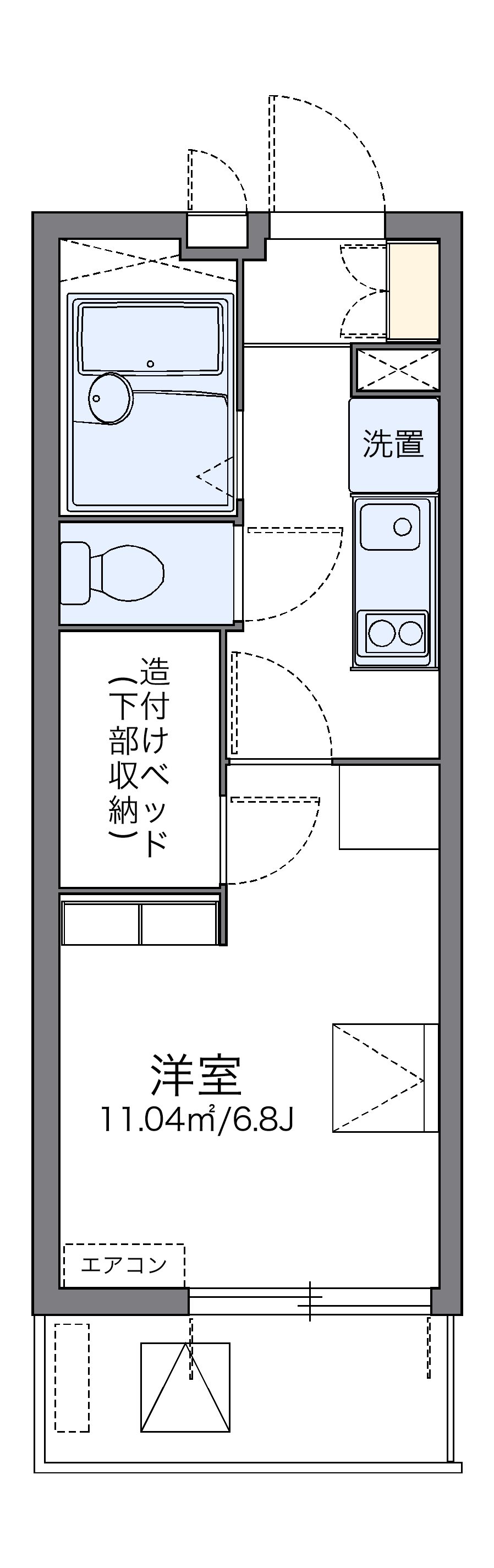 レオパレスＮＯＤＡⅡ-1K(71359907)の間取り図