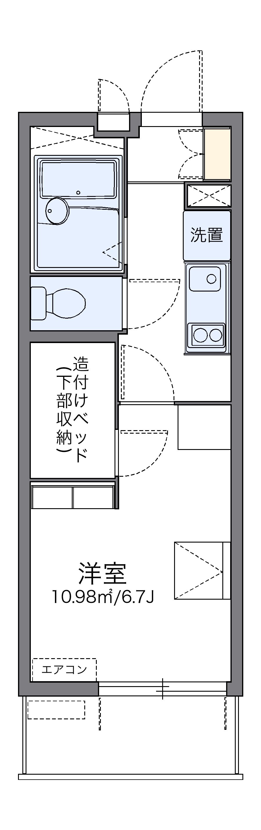 レオパレスＮＯＤＡⅡ-1K(69751030)の間取り図