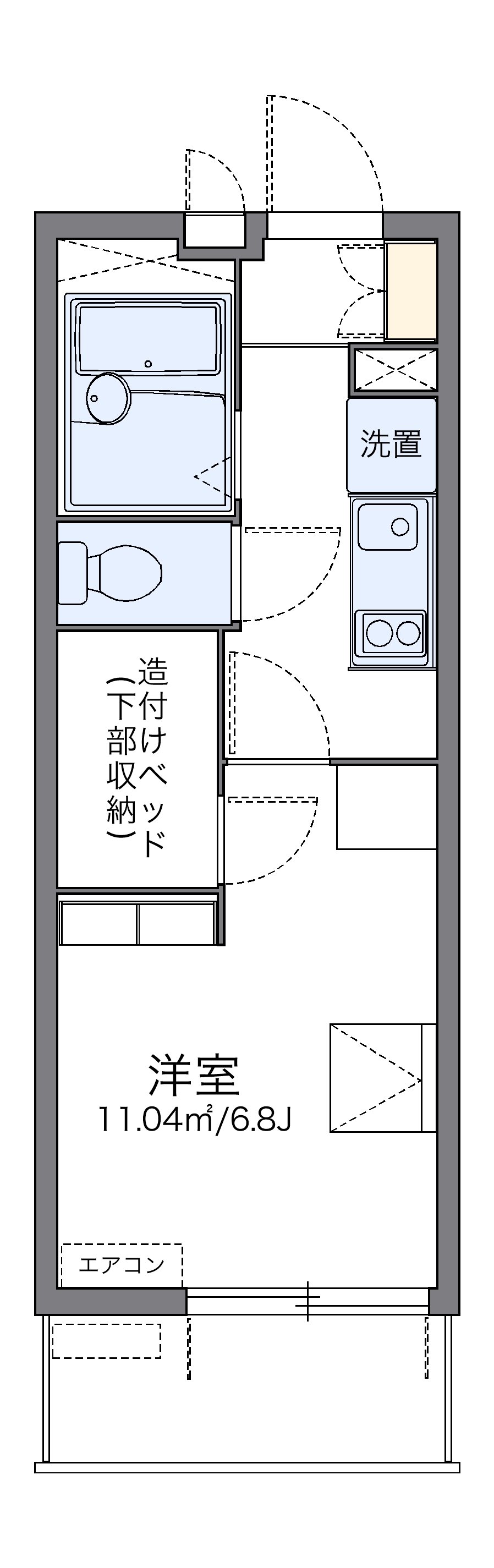 レオパレスＮＯＤＡⅡ-1K(70214142)の間取り図