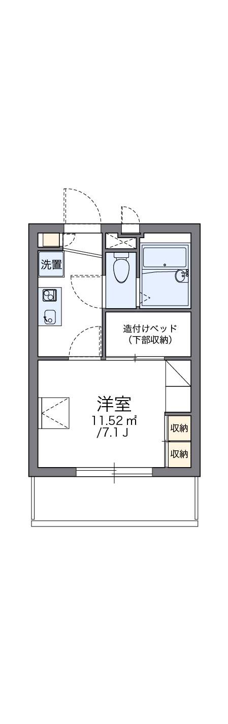 レオパレス天満-1K(74342655)の間取り図