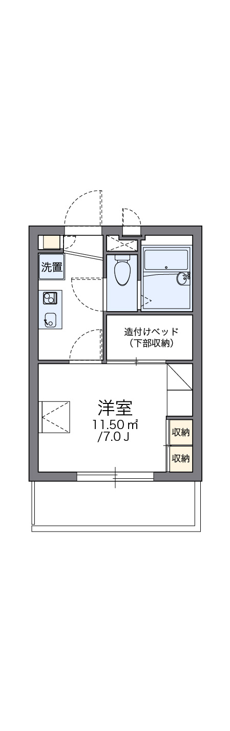 レオパレス天満-1K(69682167)の間取り図