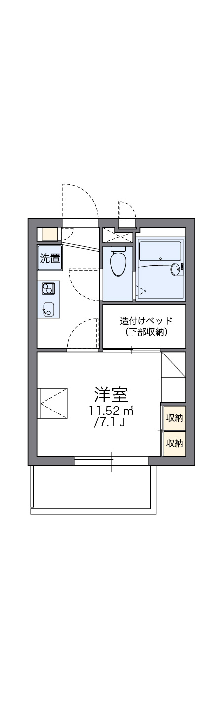 レオパレス天満-1K(69917663)の間取り図