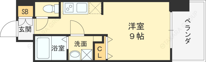 エス・キュート梅田中崎町-1R(88380698)の間取り図