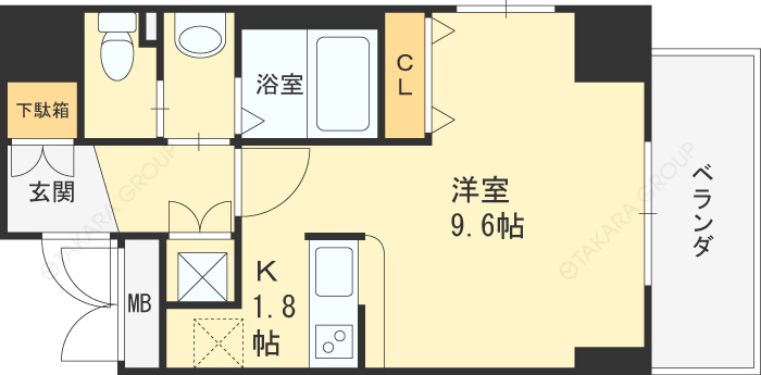 イーストヴィラ梅田-1R(78977016)の間取り図