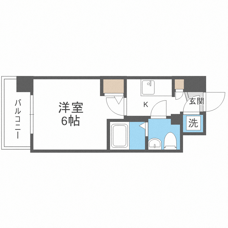 エスリード梅田グランノース-1K(112291454)の間取り図