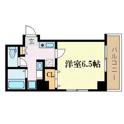 みおつくし堂島-1K(112079589)の間取り図