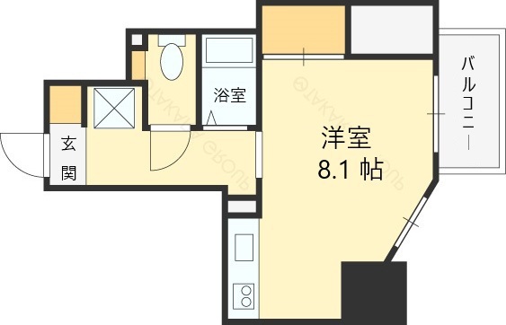 ル・パルトネール梅田北-1R(112091057)の間取り図