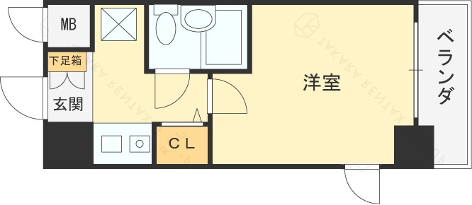 エスリード北梅田第２-1K(112374213)の間取り図