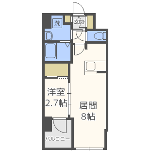 ＨＳ梅田ＥＡＳＴ-1LDK(93815576)の間取り図