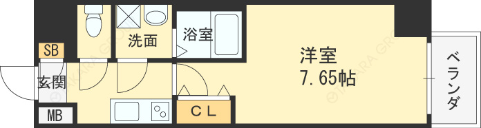 ＥＴＣ福島-1K(87736491)の間取り図