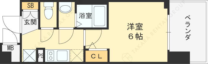 エステムプラザ福島ジェネル-1K(112272303)の間取り図