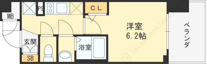 エステムプラザ福島ジェネル-1K(99949509)の間取り図