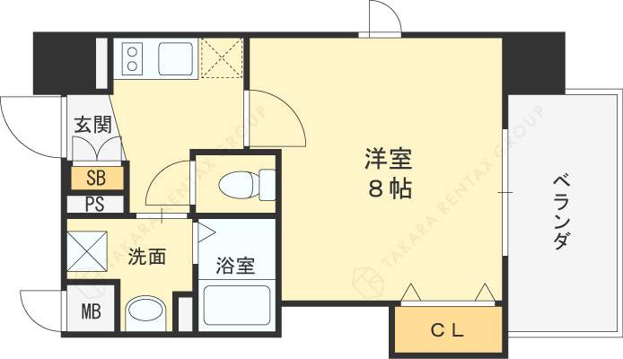 レオンコンフォート新梅田Ⅲ-1K(112718242)の間取り図