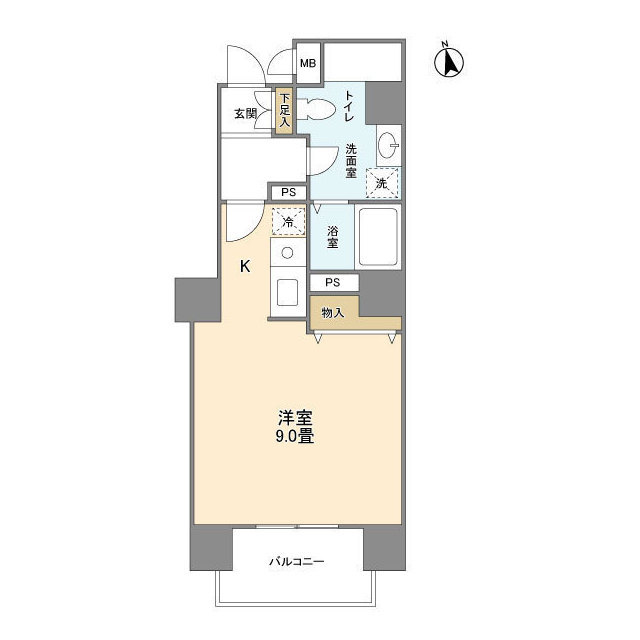 アクア福島-1R(79926471)の間取り図