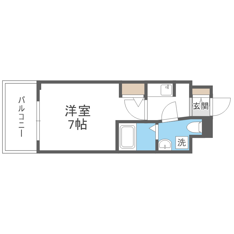 セレニテ福島カルム-1K(112147005)の間取り図