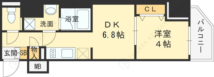 ファーストフィオーレ東梅田-1DK(87167159)の間取り図