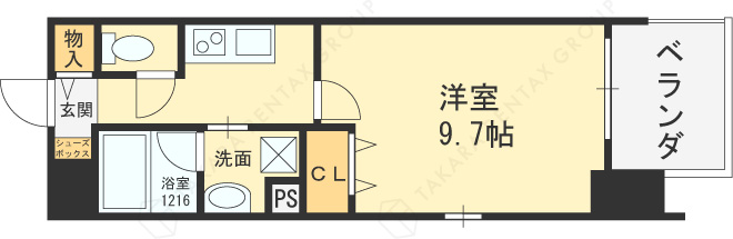 ＡＴＫレジデンスなにわ橋-1K(87824654)の間取り図