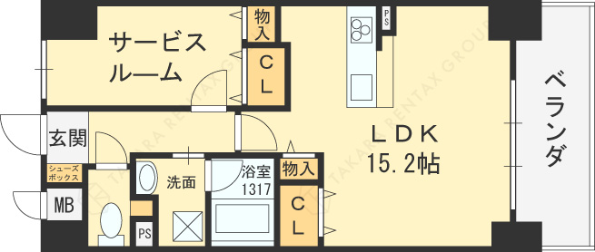 ＡＴＫレジデンスなにわ橋-1LDK(111051022)の間取り図