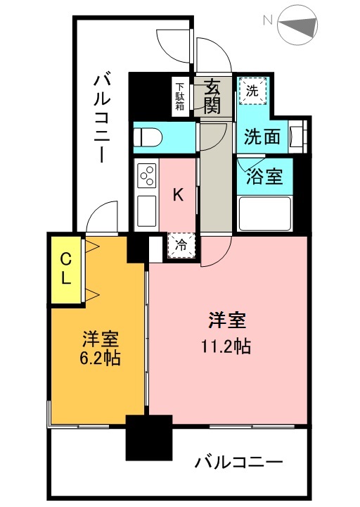 ＣＵＯＲＥ-2K(99940272)の間取り図