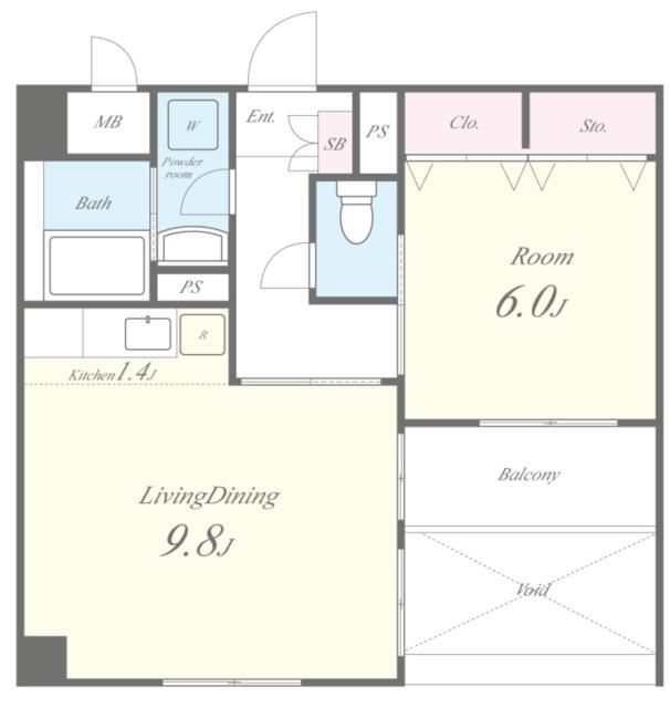グランシャリオモア-1LDK(89083641)の間取り図
