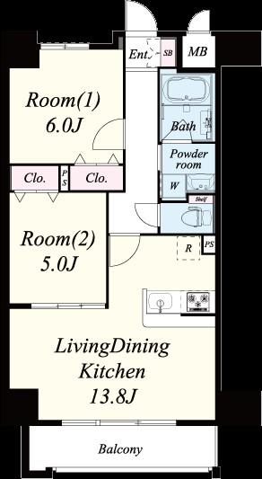 サンセール海老江-2LDK(89273297)の間取り図