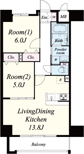 サンセール海老江-2LDK(112090477)の間取り図