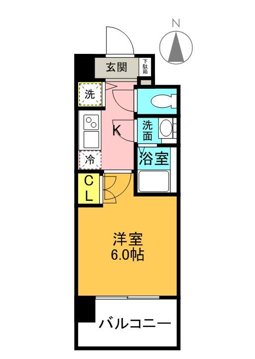 エス・キュート梅田東-1K(87428815)の間取り図